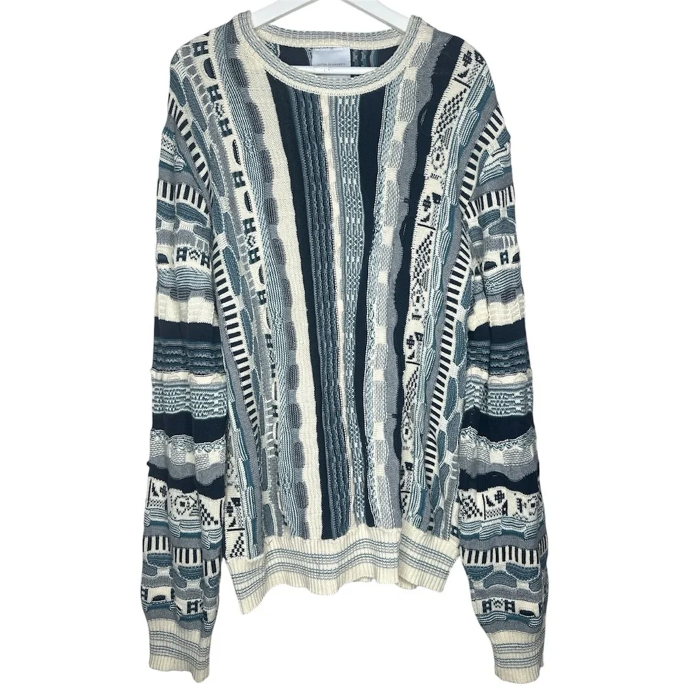 Cotton On COOGI Inspired 3D Textured Patterned Sweater Size Large